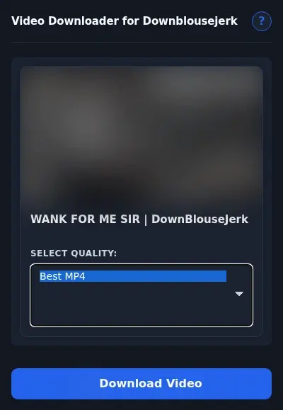 Downblousejerk Video Downloader format dropdown options