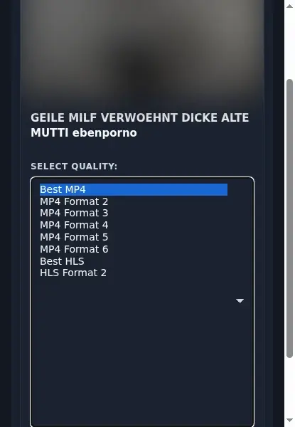 Ebenporno Video Downloader format dropdown options