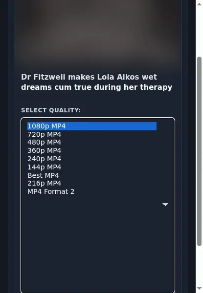 EmpFlix Downloader format dropdown options