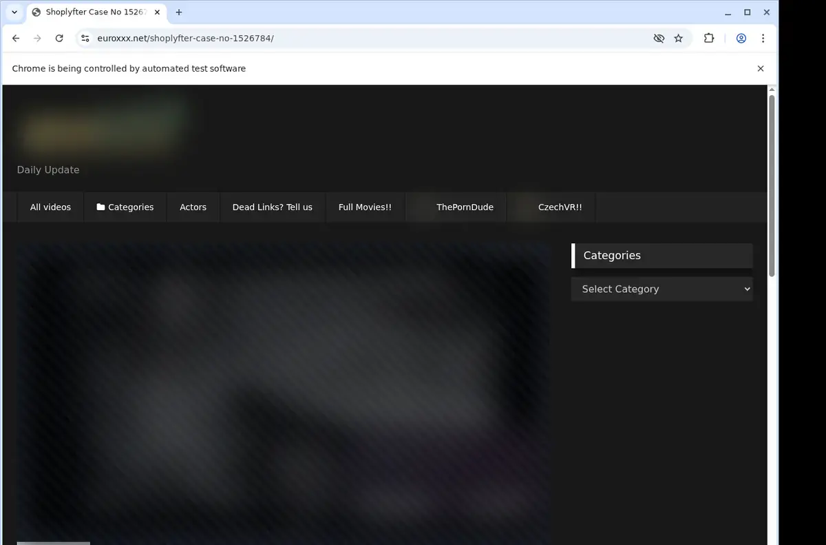 EuroXXX Downloader page open in the browser