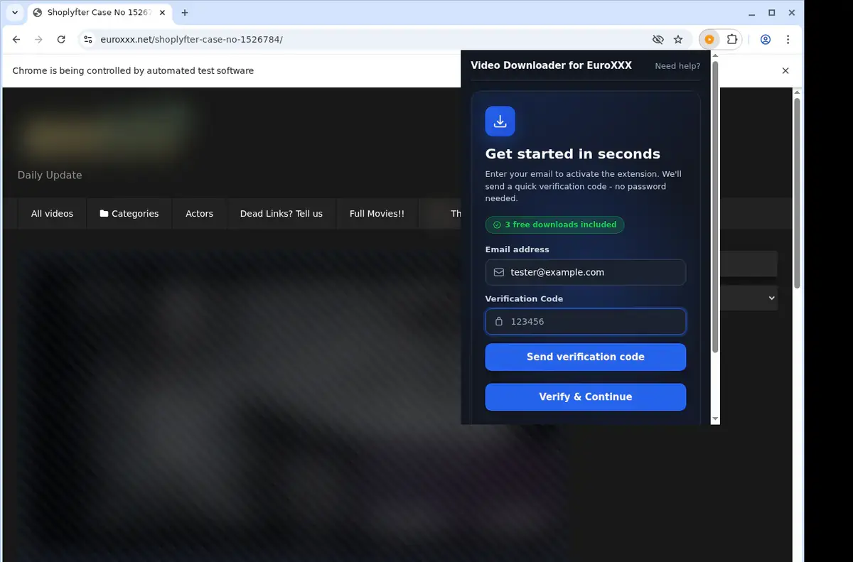 EuroXXX Downloader format selection and save step