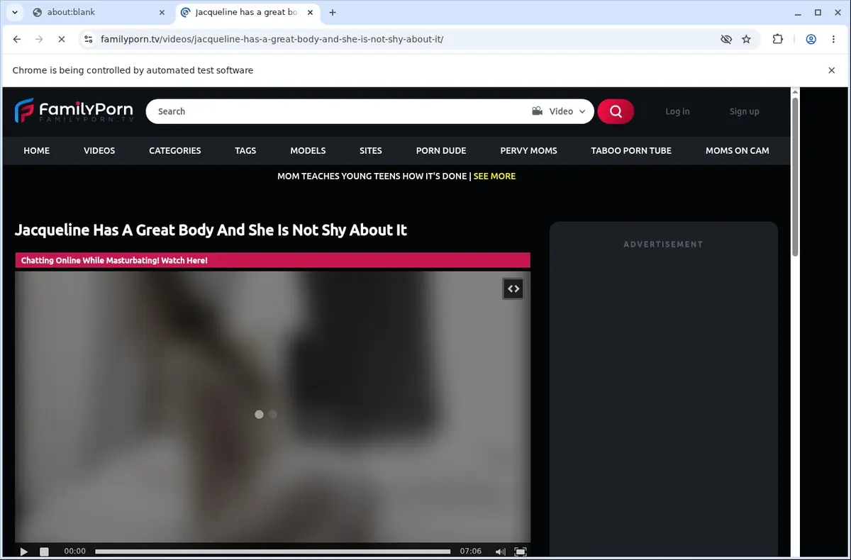 FamilyPorn.tv Video Downloader page open in the browser