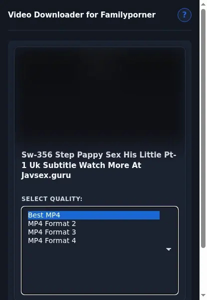Familyporner.com Video Downloader format dropdown options