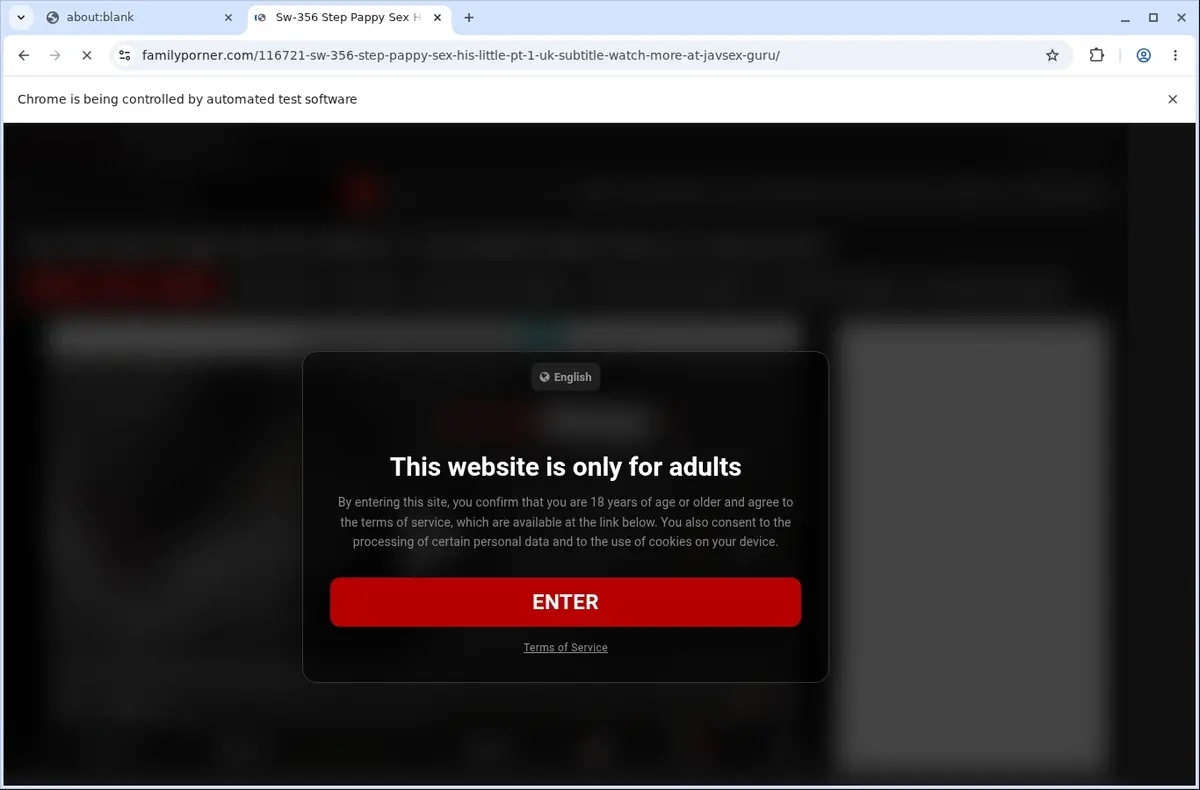 Familyporner.com Video Downloader page open in the browser