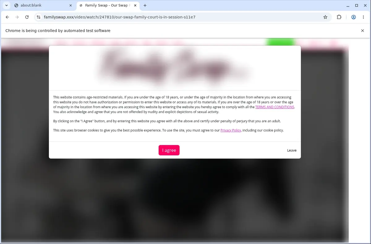 FamilySwap Video Downloader page open in the browser