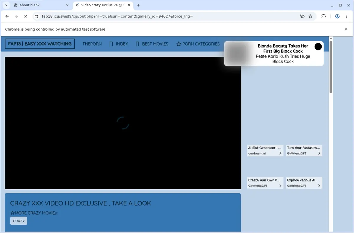 Fap 18 Downloader page open in the browser