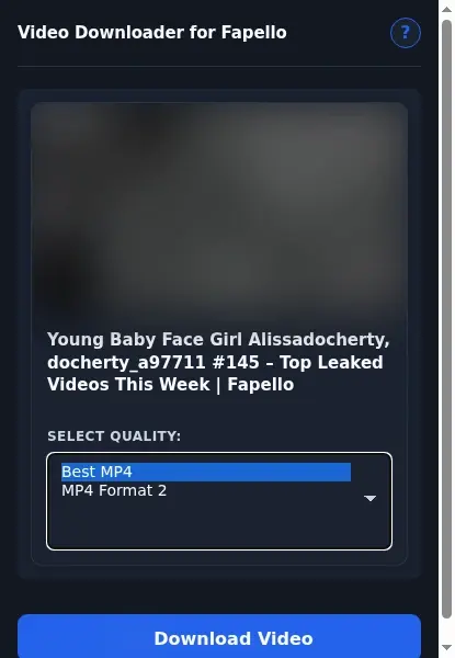Fapello Downloader format dropdown options