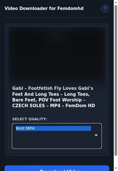 FemdomHD Downloader format dropdown options