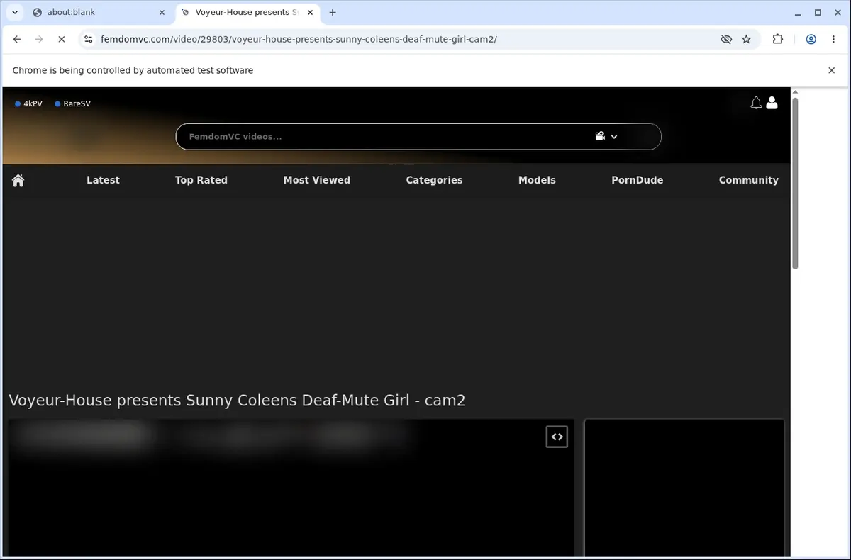FemdomVC Video Downloader page open in the browser