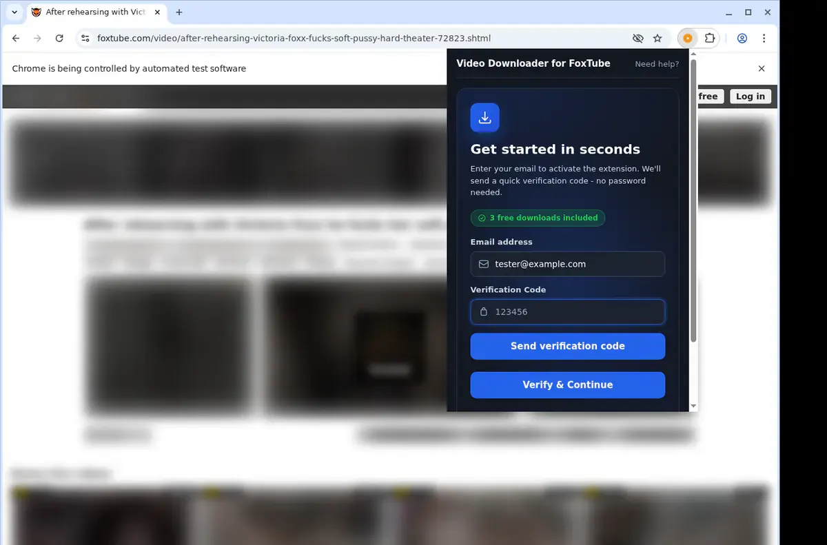 FoxTube Downloader format selection and save step