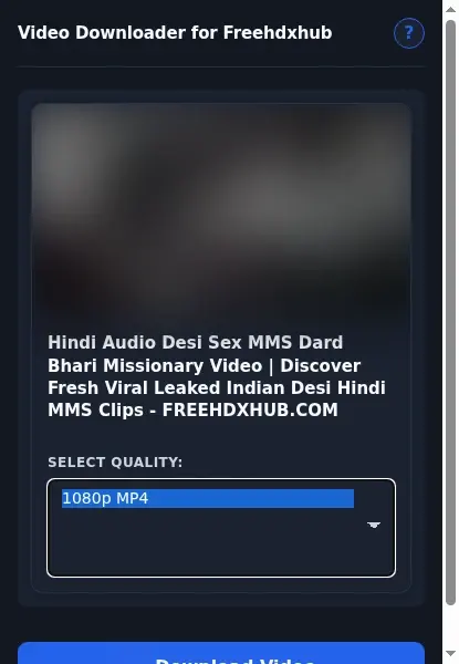 FreeHDXHub Video Downloader format dropdown options