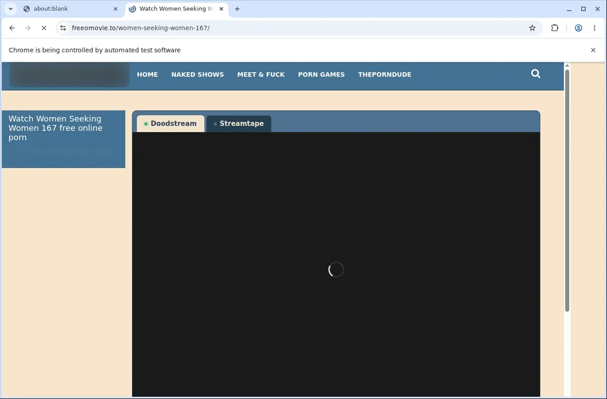 FreeoMovie Downloader page open in the browser
