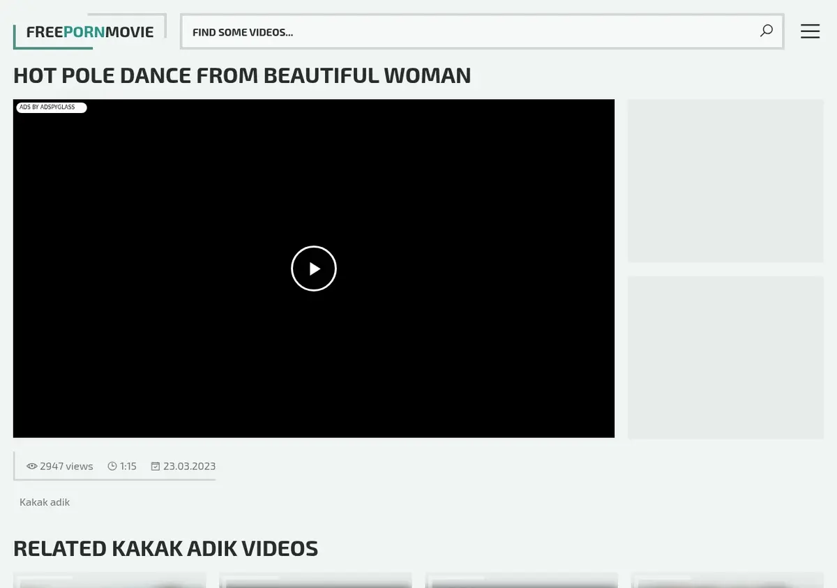 Freepornmovie Video Downloader page open in the browser