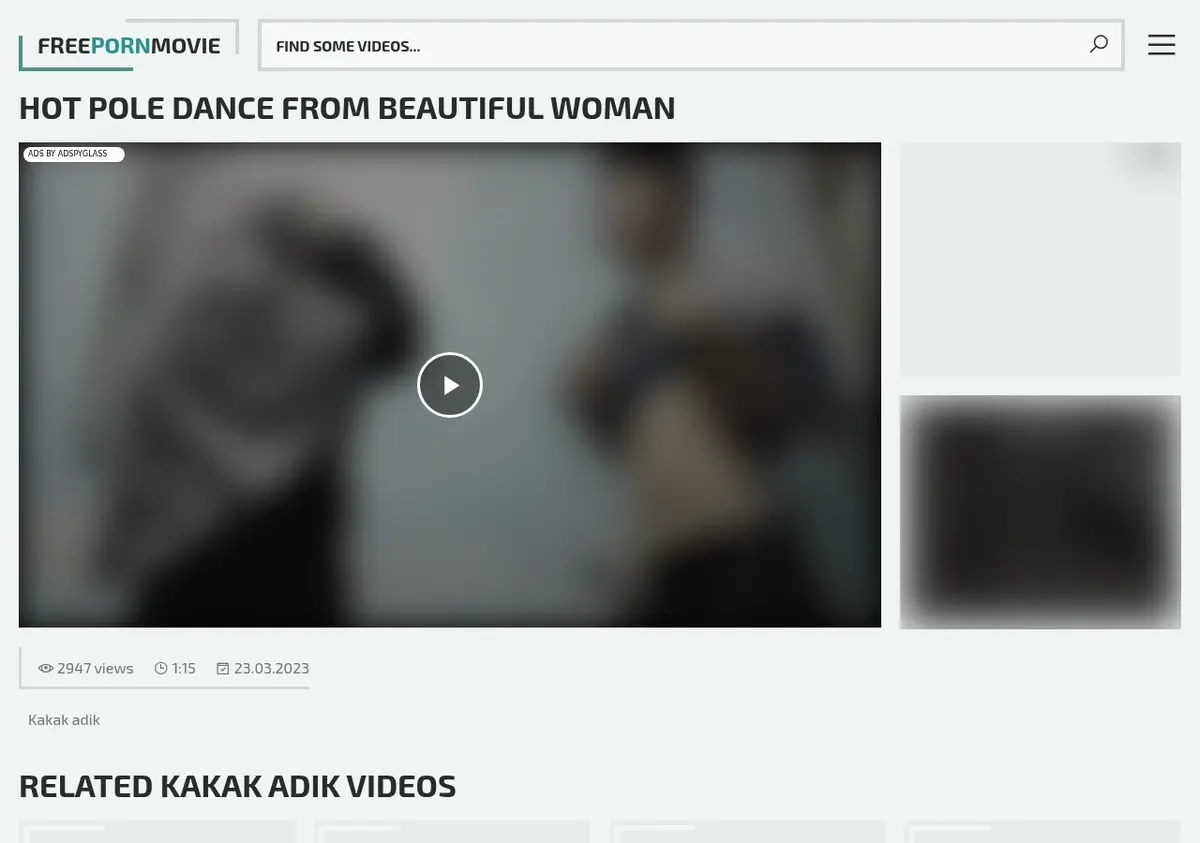 Freepornmovie Video Downloader showing detected media ready to download