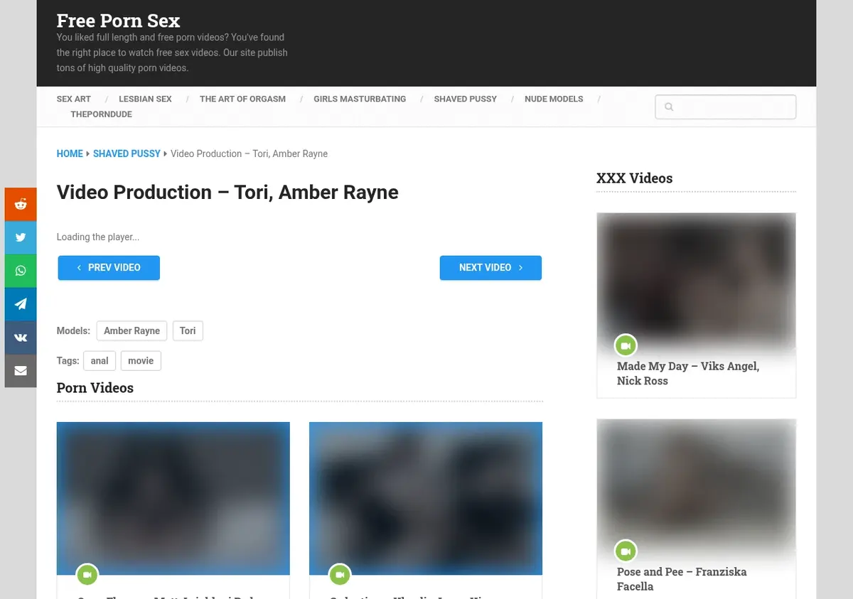FreePornSex.net Downloader page open in the browser
