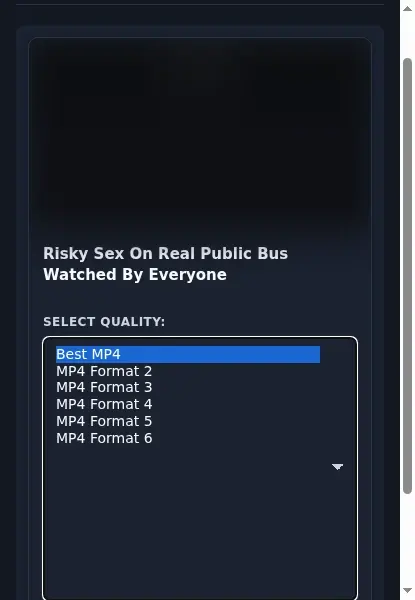FreePublicPorn Video Downloader format dropdown options