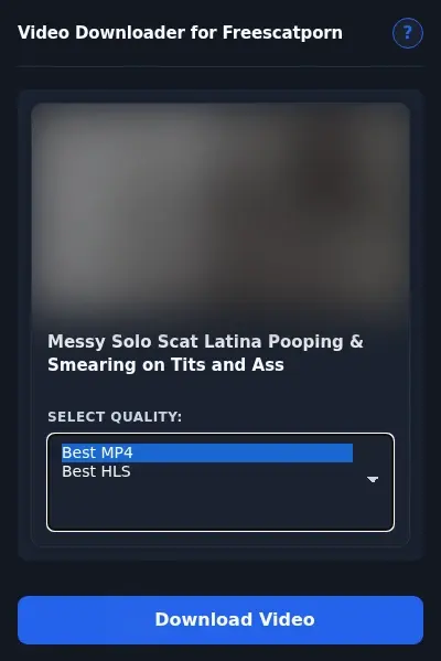 FreeScatPorn Video Downloader format dropdown options