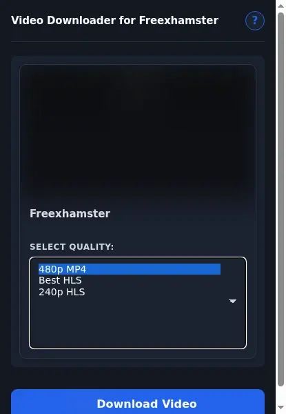 Freexhamster Downloader format dropdown options
