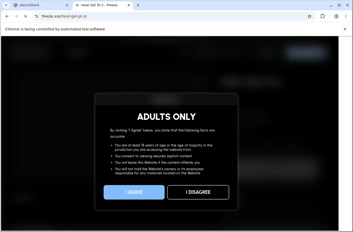 Freeze Video Downloader page open in the browser