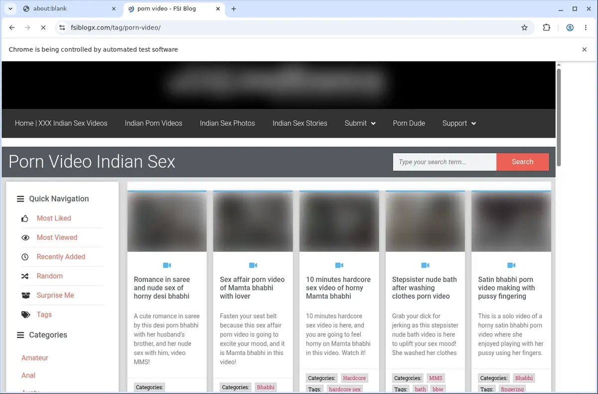 Fsiblogx Downloader page open in the browser