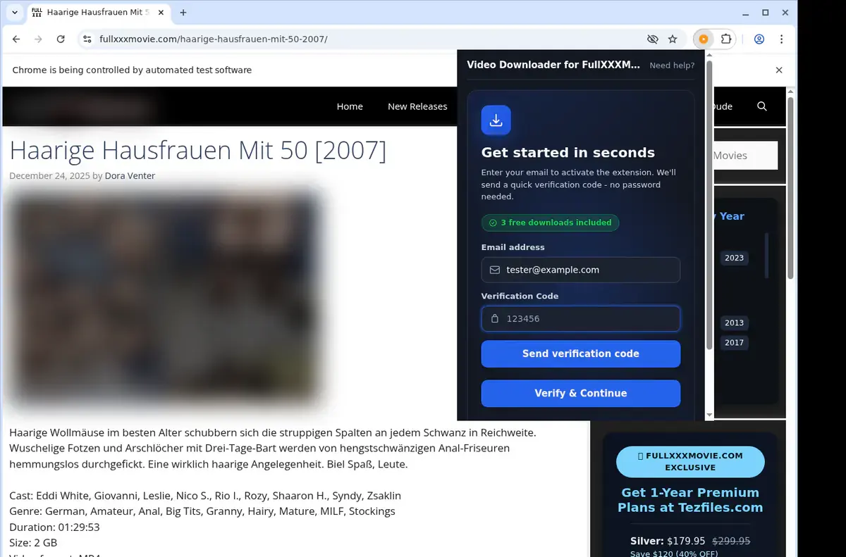 FullXXXMovies Downloader format selection and save step