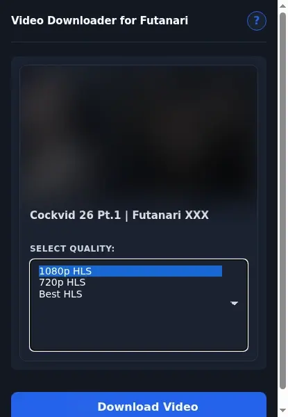 Futanari.xxx Video Downloader format dropdown options