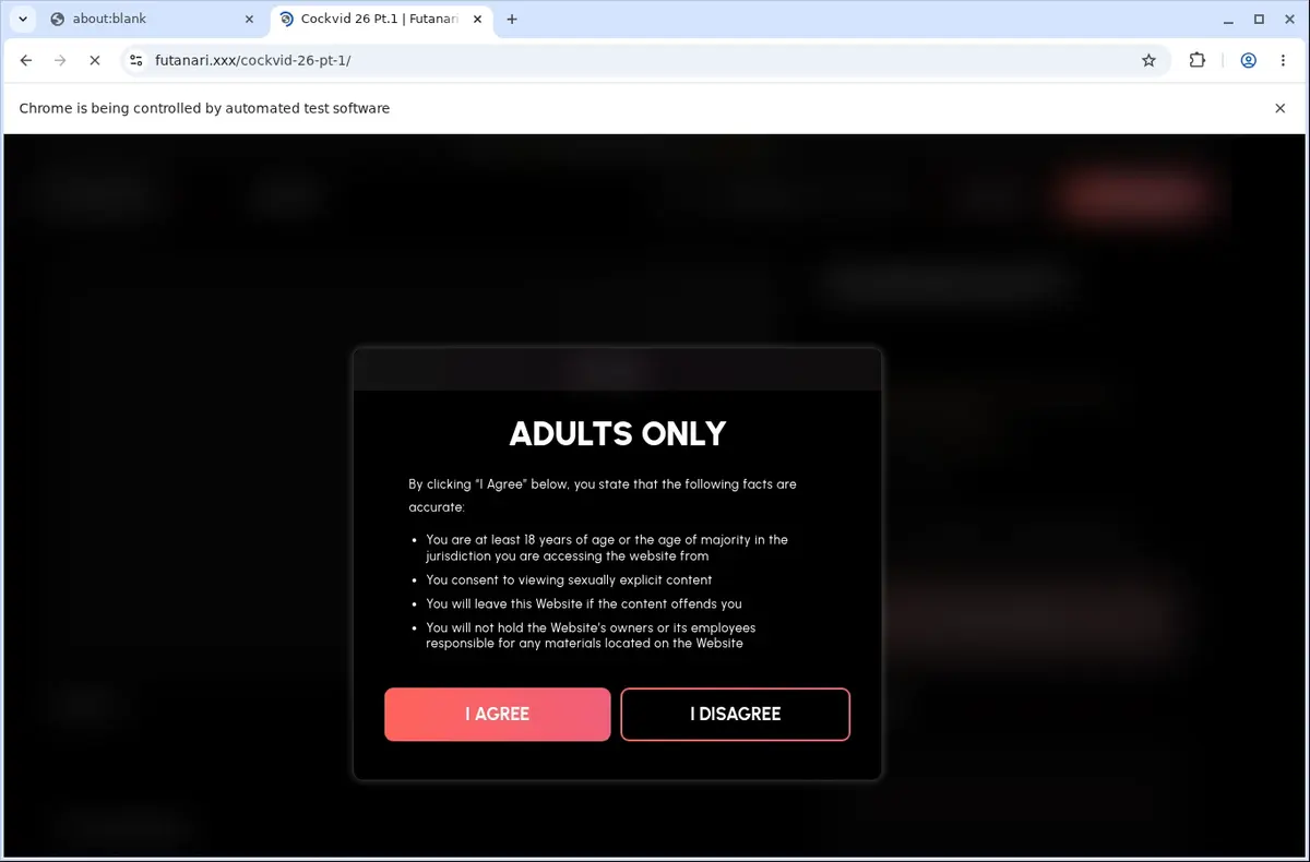 Futanari.xxx Video Downloader page open in the browser