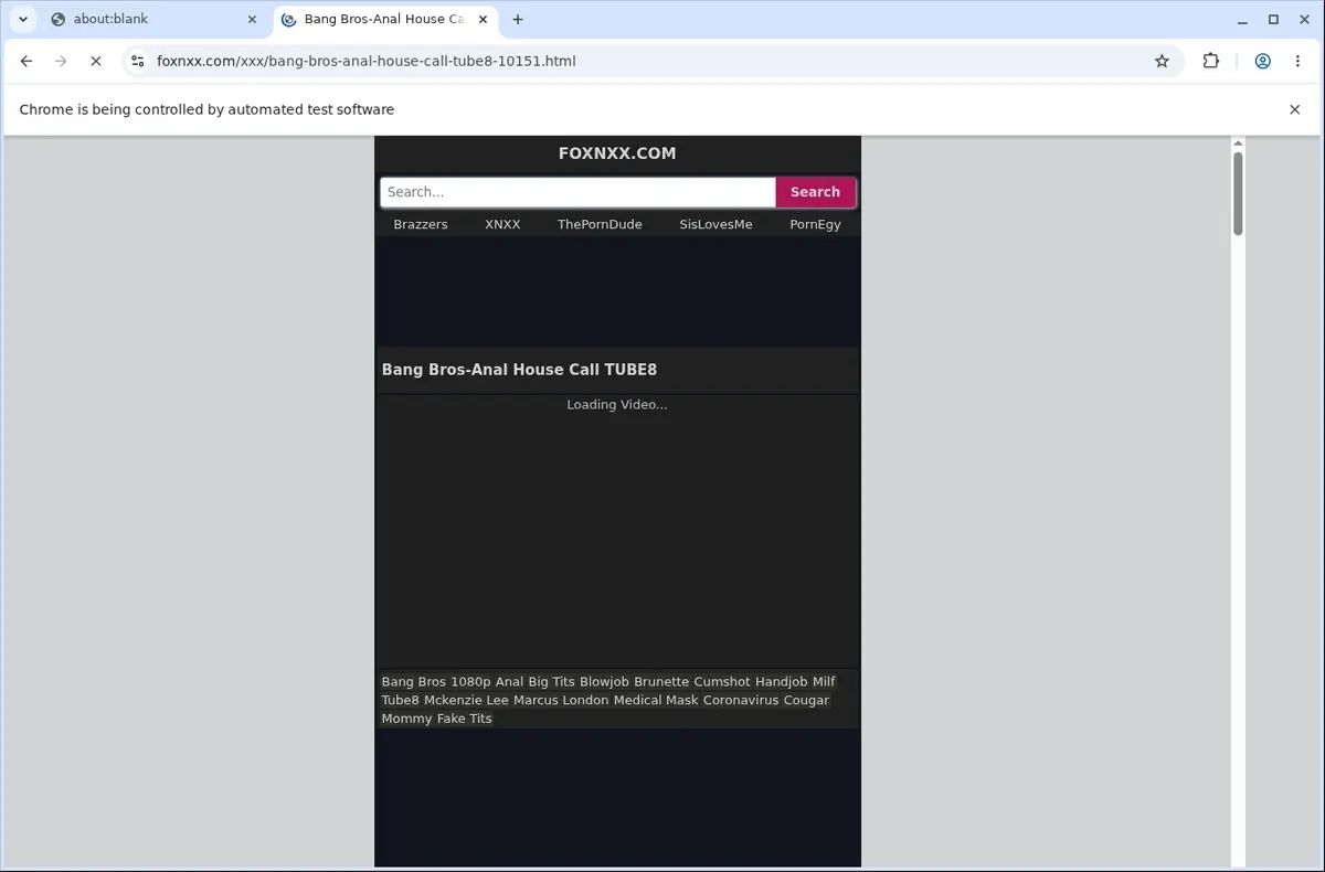 FUXNXX Downloader page open in the browser