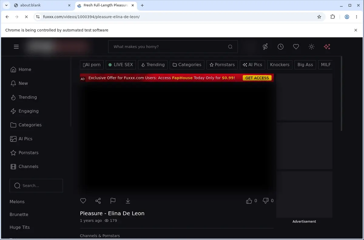 Fuxxx Downloader page open in the browser