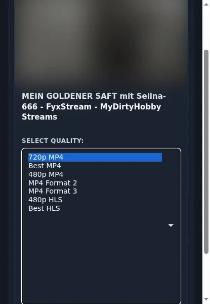 Fyxstream Video Downloader format dropdown options