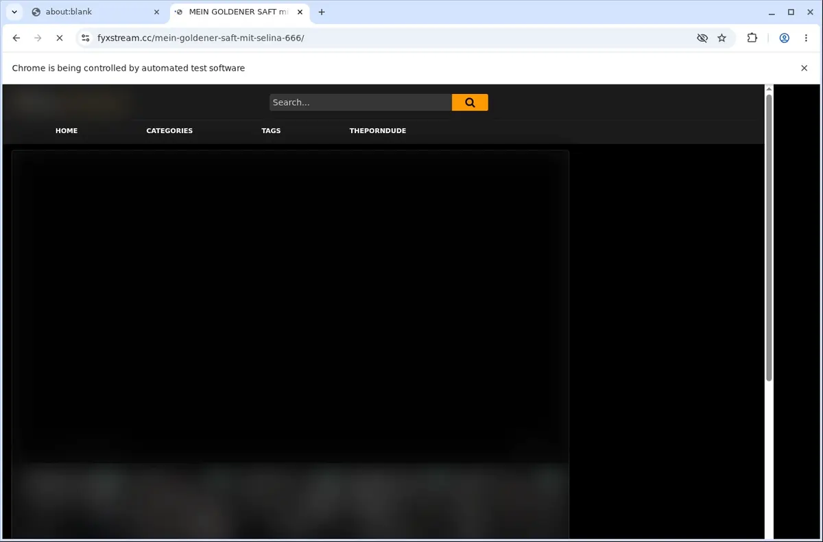 Fyxstream Video Downloader page open in the browser