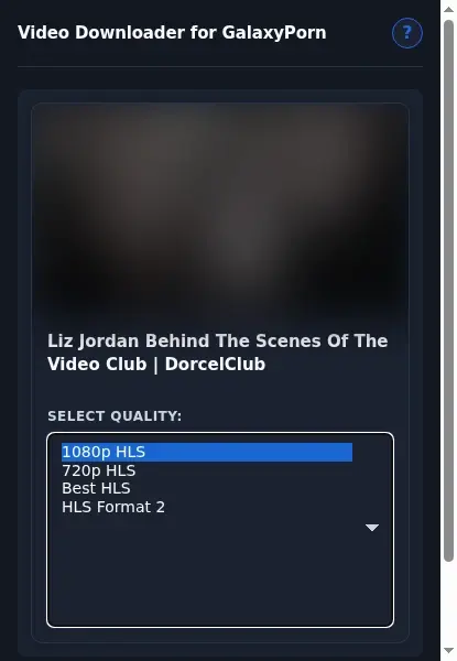 GalaxyPorn Downloader format dropdown options
