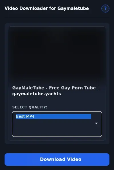 Gaymaletube Video Downloader format dropdown options