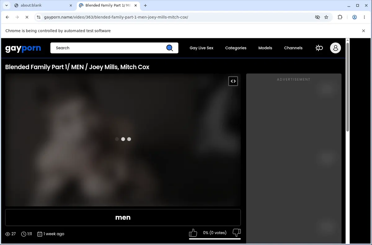 Gayporn Downloader page open in the browser