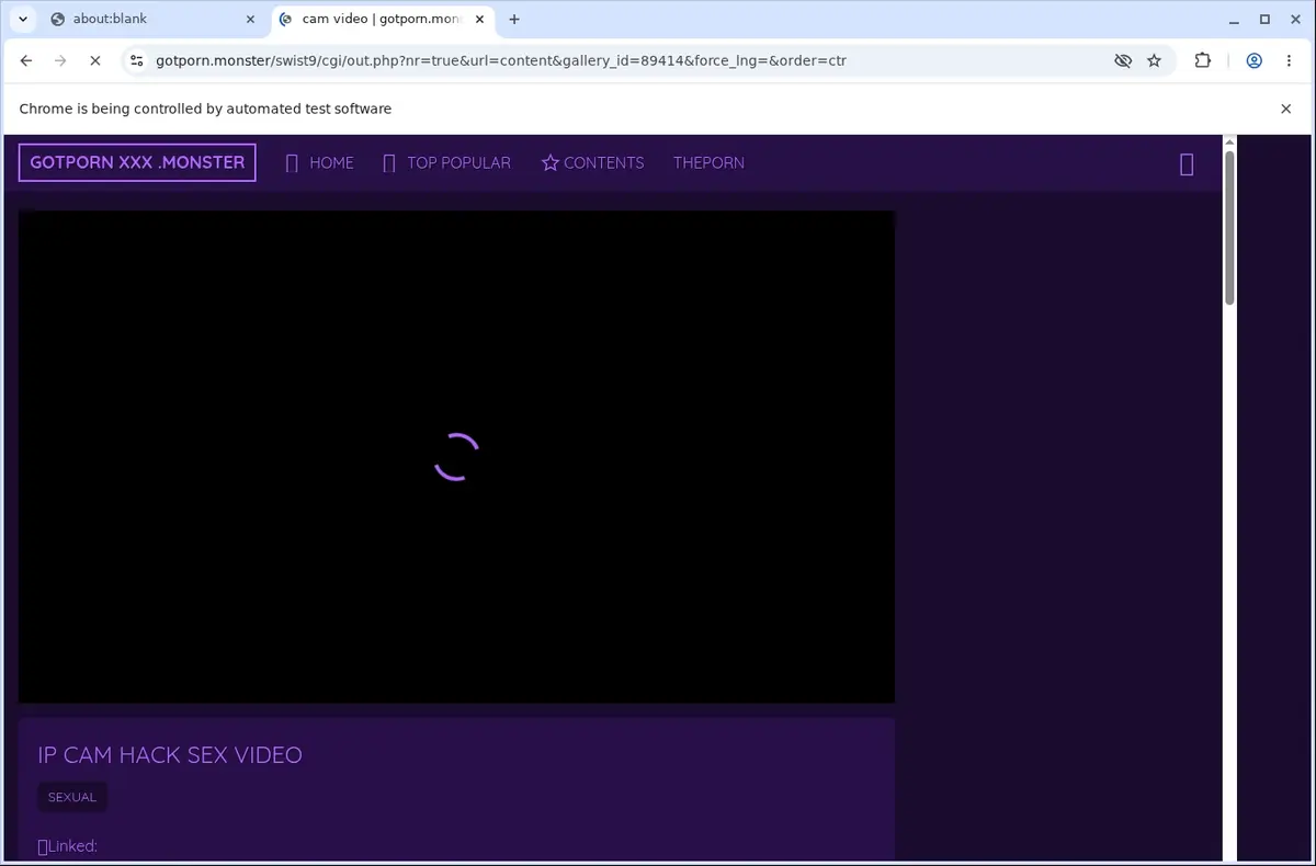 Gotporn Video Downloader page open in the browser
