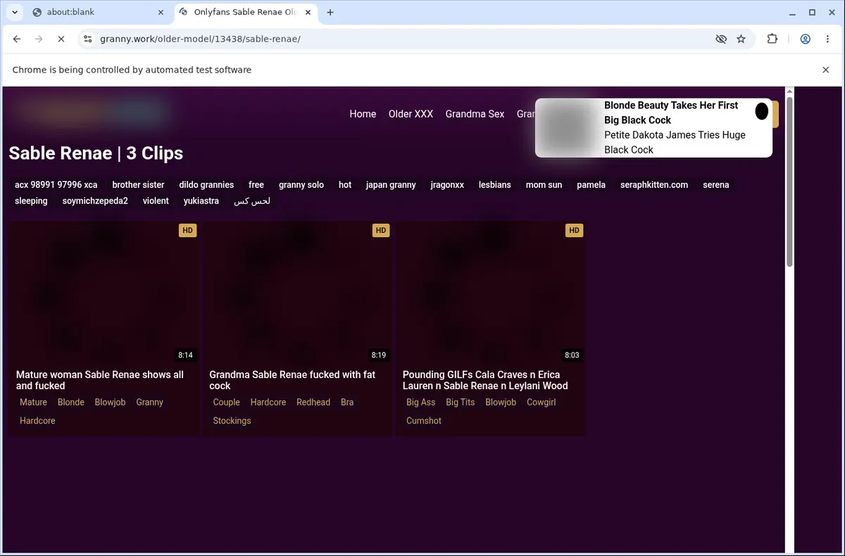 Granny Downloader page open in the browser