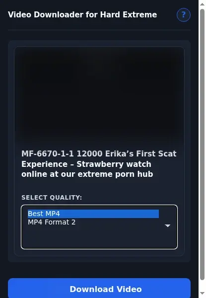 Hard Extreme Video Downloader format dropdown options