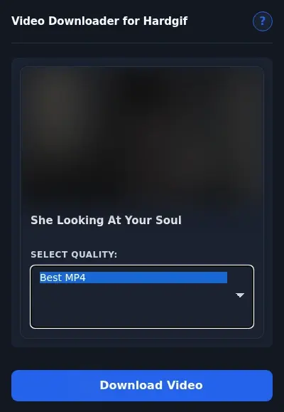 HardGIF Video Downloader format dropdown options