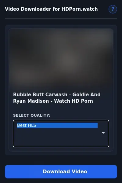 HDPorn.watch Downloader format dropdown options