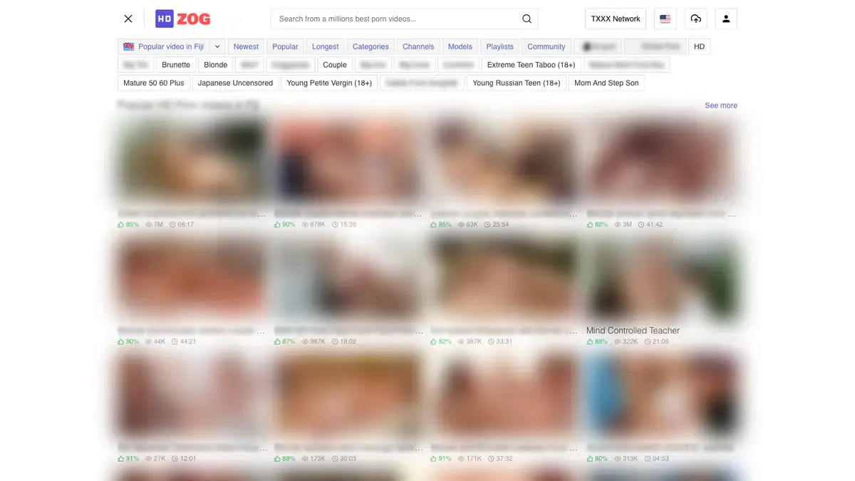HDZog Video Downloader page open in the browser