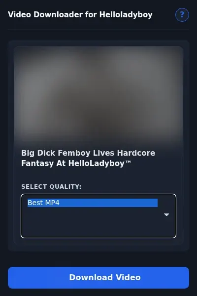HelloLadyboy Video Downloader format dropdown options