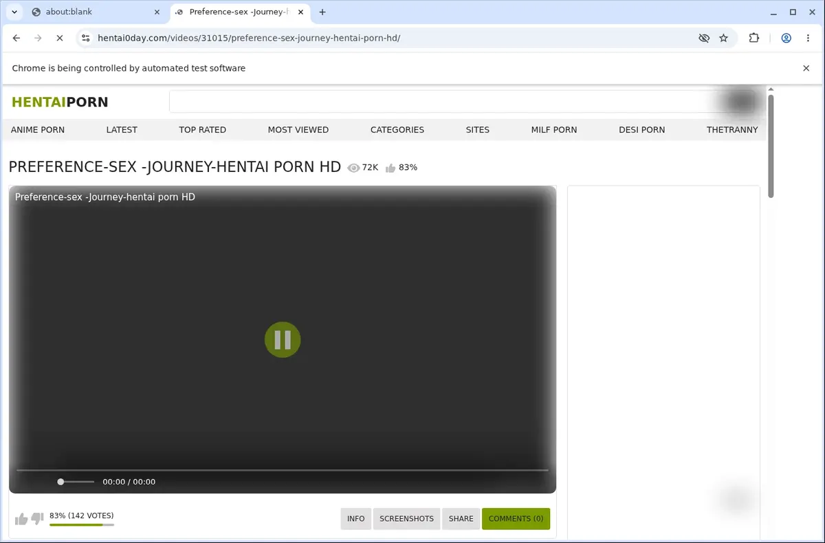 Hentai0day Video Downloader page open in the browser