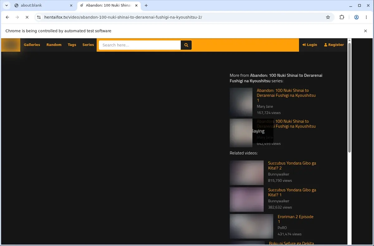 HentaiFox Video Downloader page open in the browser