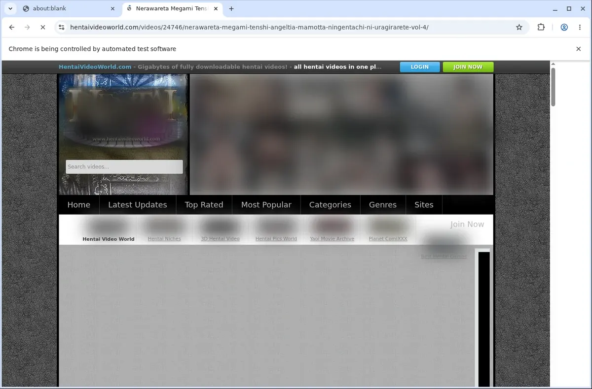 HentaiVideoWorld Video Downloader page open in the browser