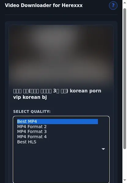 Herexxx Downloader format dropdown options