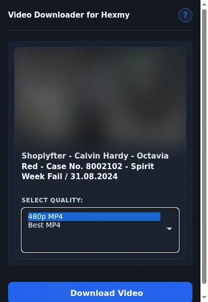 HexMy Video Downloader format dropdown options