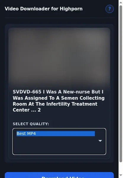 Highporn Downloader format dropdown options