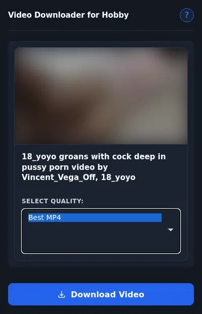 Hobby.porn Video Downloader format dropdown options