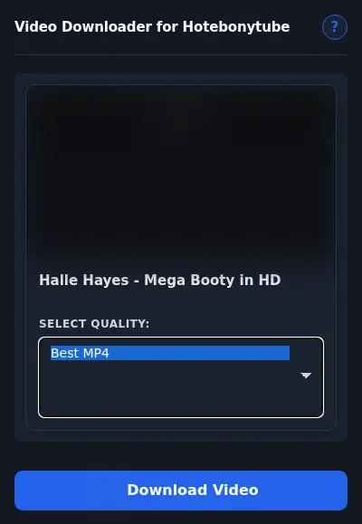 HotEbonyTube Video Downloader format dropdown options
