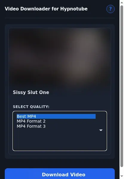 HypnoTube Video Downloader format dropdown options